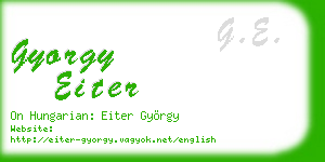gyorgy eiter business card